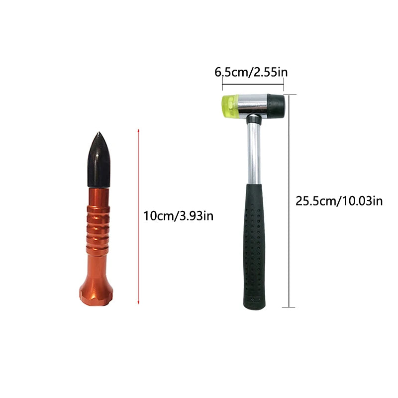 Dual-Head Rubber & Nylon Mallet for Jewelry Craft & DIY