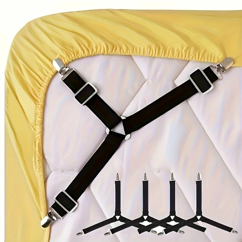 Non-slip Fitted Sheet Clips Multi-surface Stabilizing Solution