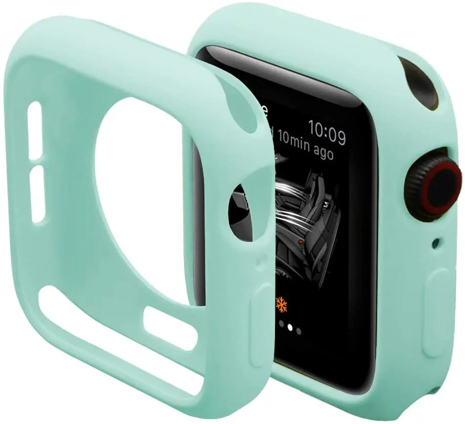 Silicone Case For Apple Watch 9 8 7 6 5 4 se 45mm 41mm 44mm 40mm 42mm 38mm Protection Shell Cover for iWatch Series Ultra 2 49mm Zpaxo