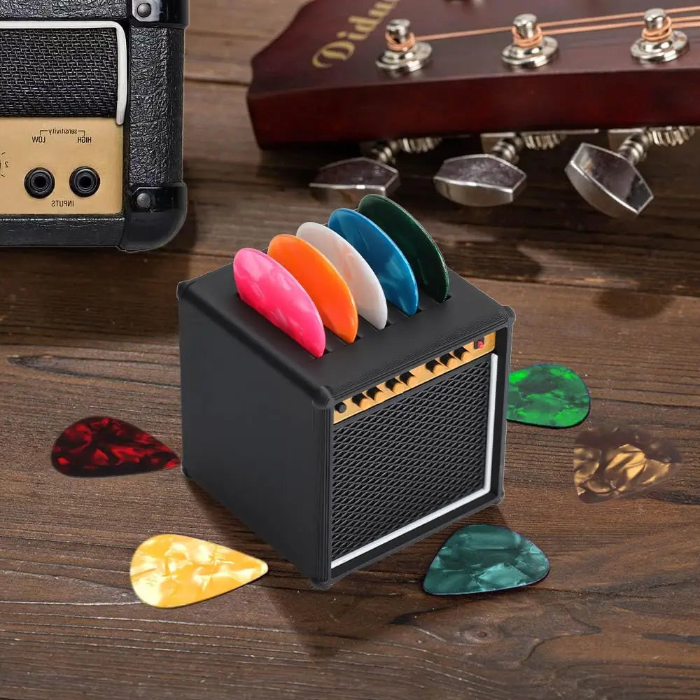 Guitar Pick Holder Box – Mini Amp Speaker Design Storage Case