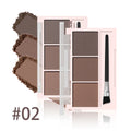 Three-Color Eyebrow & Eyeshadow Powder Palette, Long-Lasting Brow Definer with Brush for Natural Eyebrows Zpaxo 02