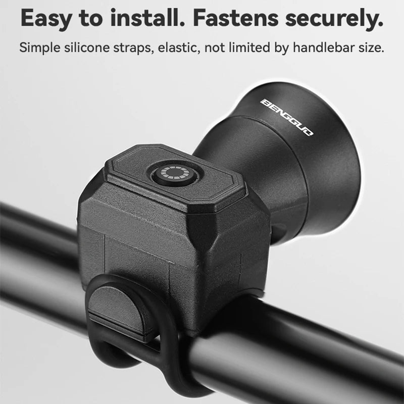 USB Charging Electric Bicycle Horn Bell 5 Modes Waterproof Anti-theft Alarm Loud Cycling Ring MTB Road Bike Scooter Motorcycle Zpaxo