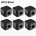 6PCS Magnetic Cable Clips Cable Organiser Adjustable Cord Holder Under Desk Organizing Cable Management Wire Cable Organizer Zpaxo 6PCS Black