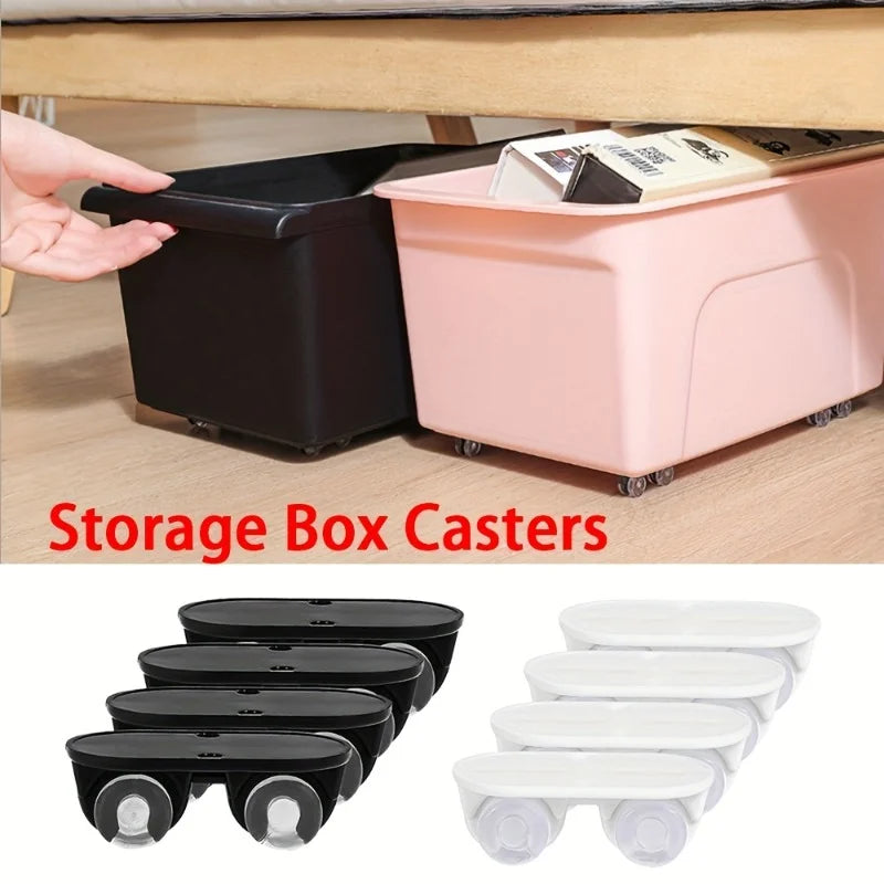 Mini Caster Pulley Storage Box Universal Silent No Scratches Zpaxo