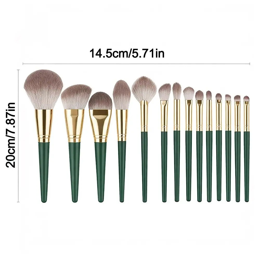 14-Piece Makeup Brush Reusable Washable Make Up Brushes Soft Beauty Zpaxo