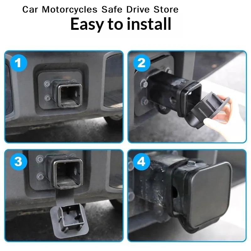 M2-Inch Rubber Towing Hitch Covers Trailer Receiver Cover Dustproof