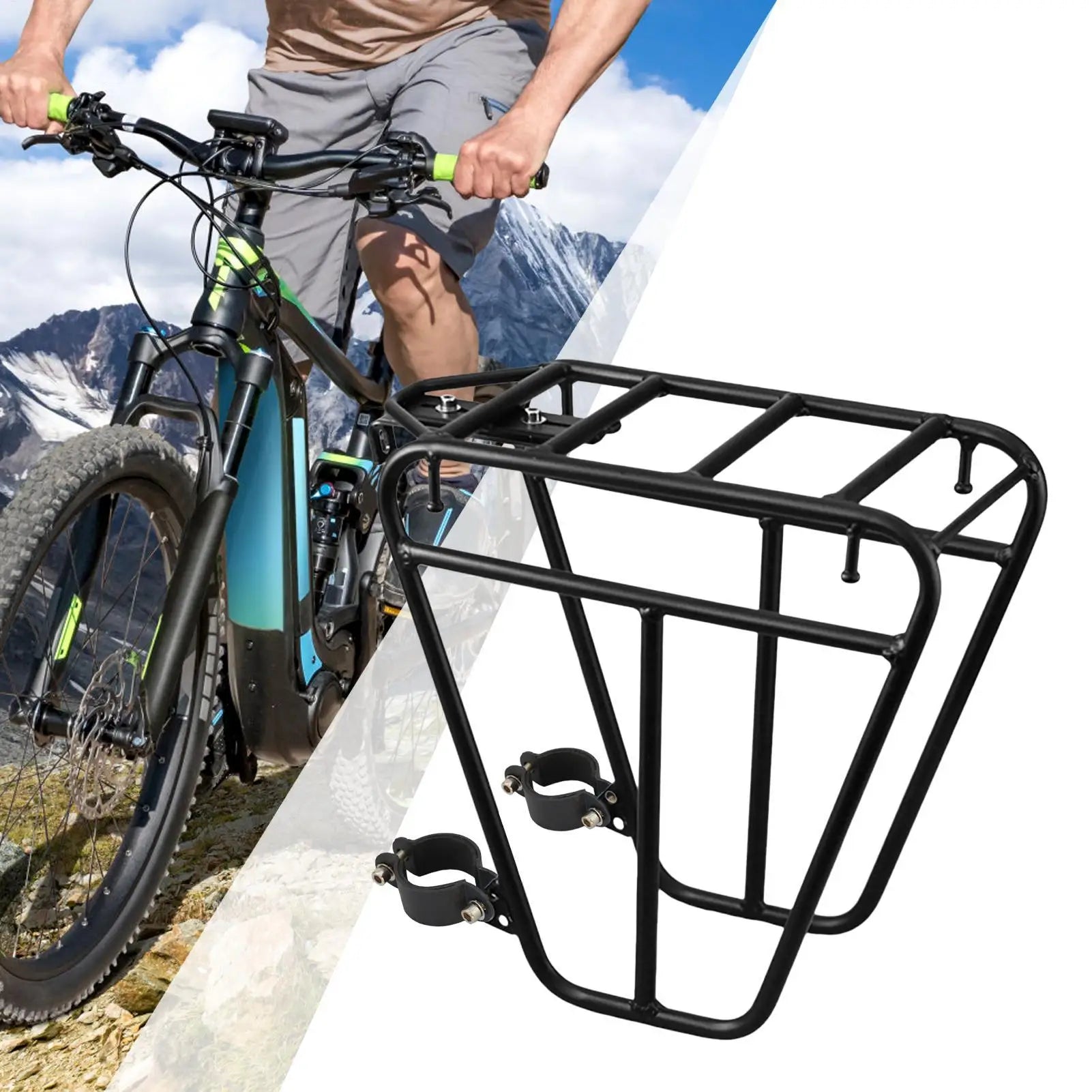 Road Bike Front Rack Stable Bicycles Stand Footstock Luggage Sports