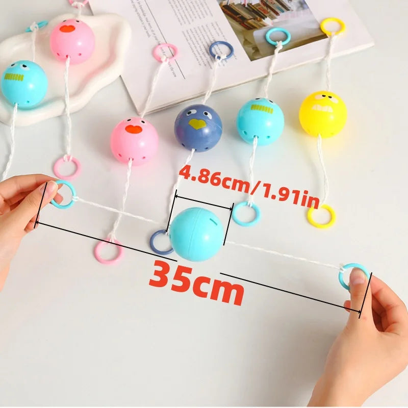 2pcs Luminous Whistle Ball Children's Rotating Flash Flywheel Puzzle Pulling Rope Childhood Creative Stress Relief work out Toy Zpaxo