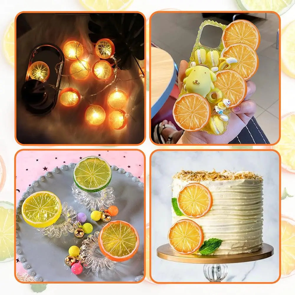 Artificial Lemon Slices – Lifelike Resin Decor Props 6/12 PCS