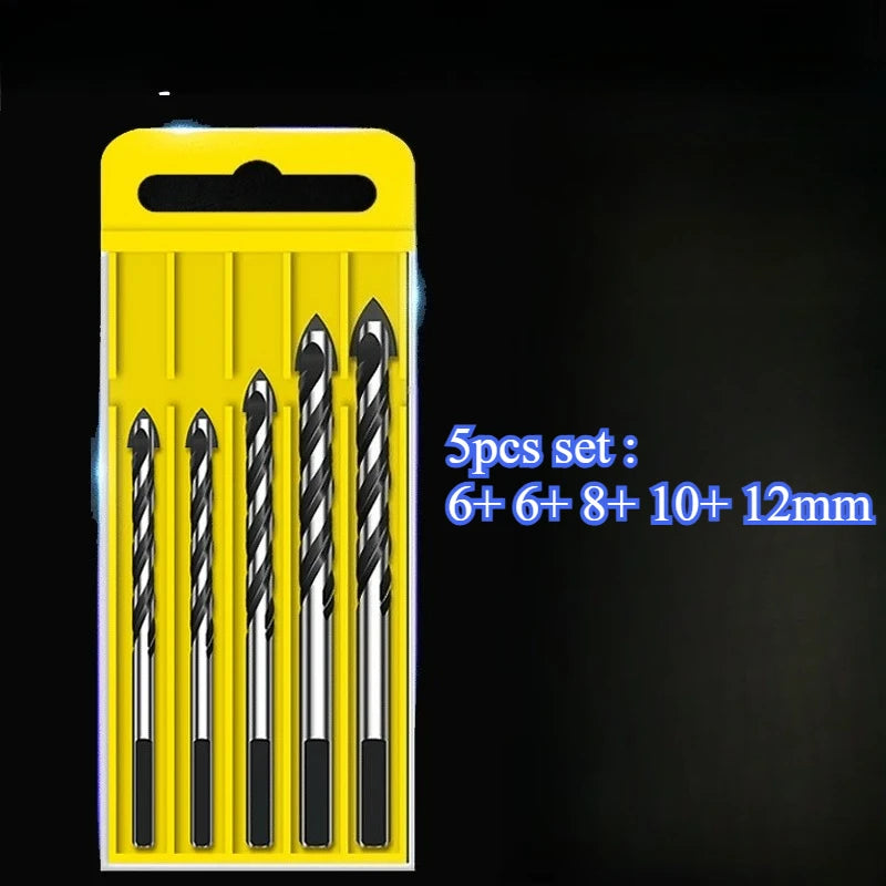 Glass Metal Tile Drill Bit 6- Multifunctional Triangle Diamond Zpaxo 5pcsB