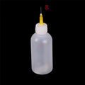 ▶1Pcs 50CC Needle Dispensing Bottle Plastic Alcohol Bottle Long/Short Needle 50ML Capacity For Dispenser Rosin Solder Flux Paste Zpaxo Short Needle