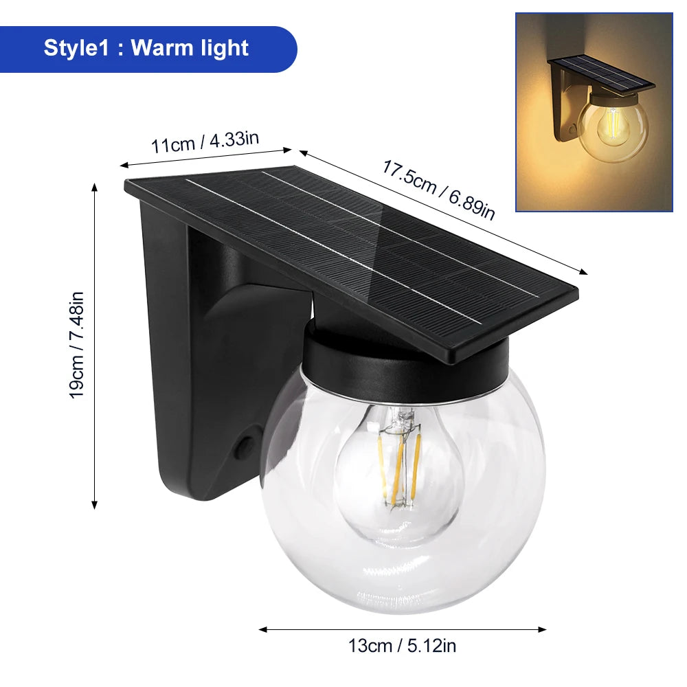 Solar Post Cap Lights Outdoor Waterproof LED Solar Powered Fence Post Lights for Garden Patio Yard Porch Lawn Decor Zpaxo Wall Light Warm