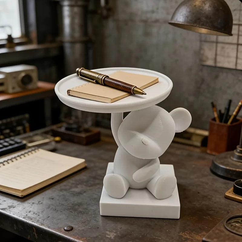 Cute Bear Trinket Dish Multifunctional Small Storage Organizer Desk