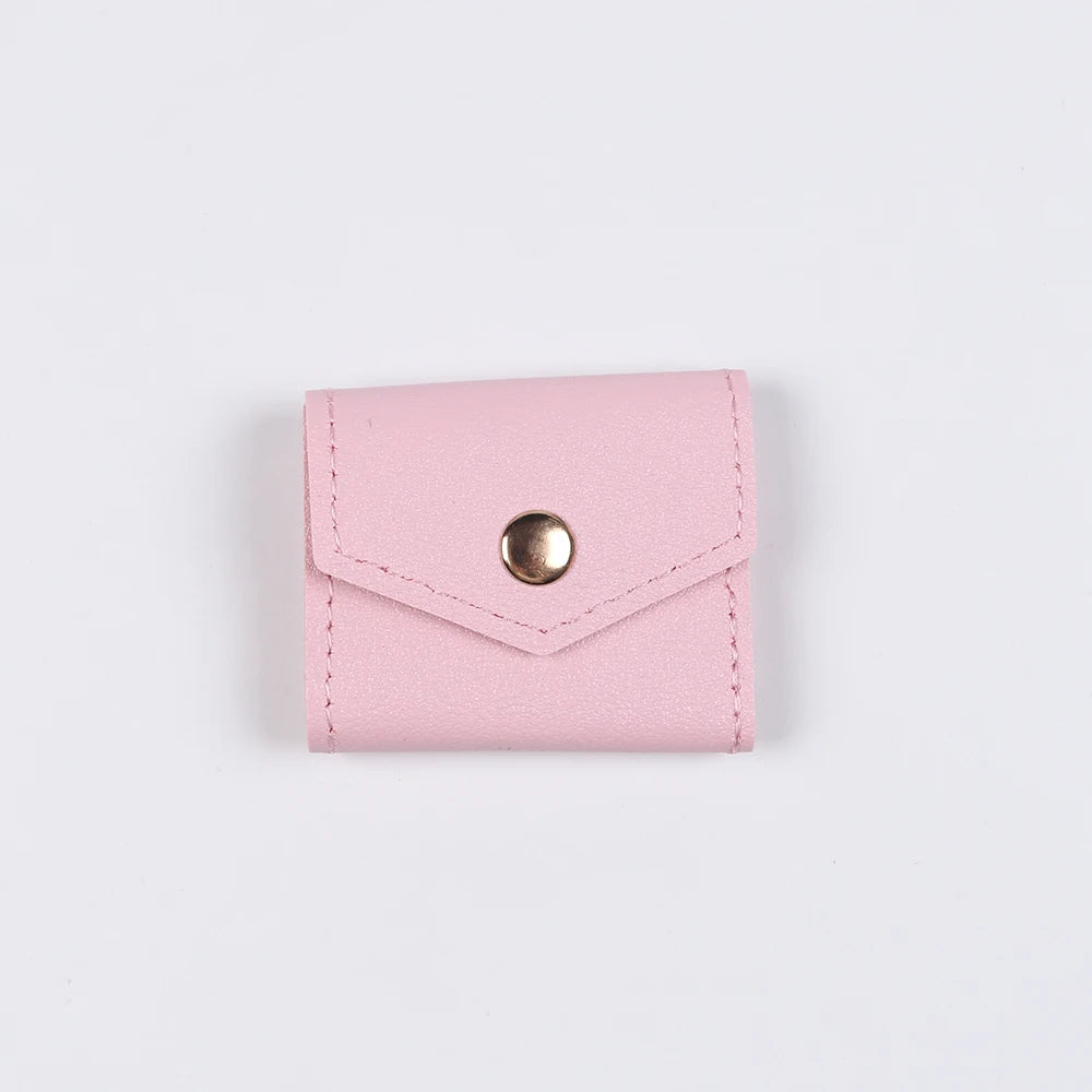 Mini Jewelry Bag with Buckle Travel Foldable Jewelry Organizer Pouch for Rings Earrings Bracelets Necklaces Zpaxo Pink