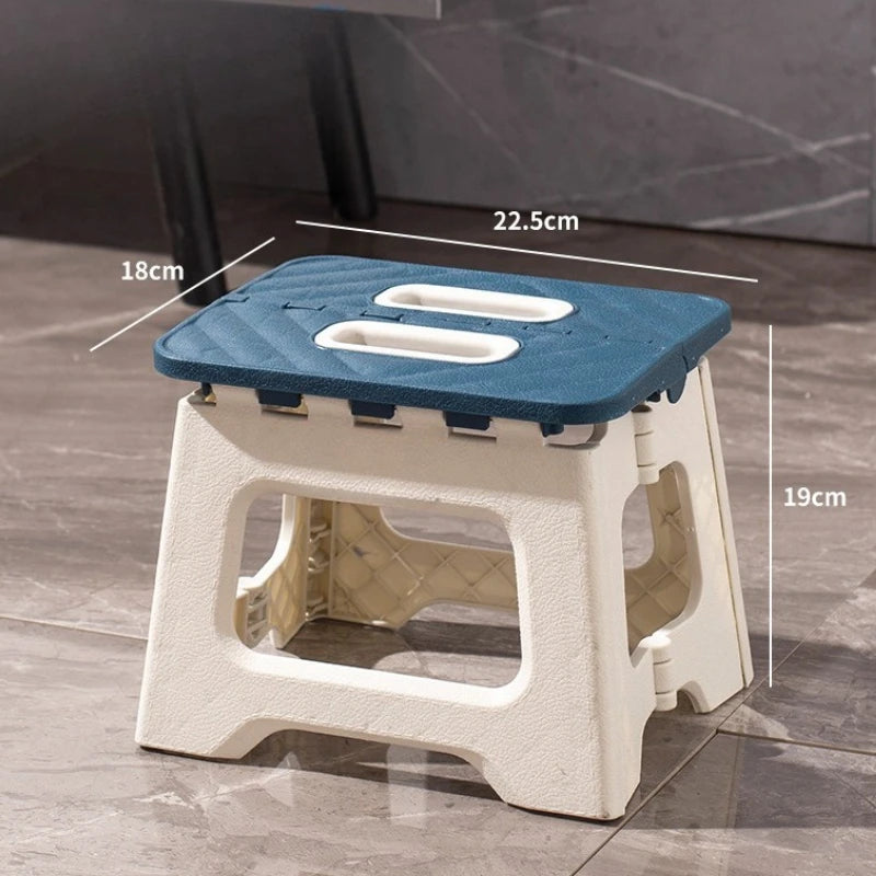 Portable Folding Stool Handles Non-slip Surface Designed Be Compact