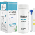 100pcs Aquarium Test Strips 7-IN-1/ 3-IN-1 Fish Tank Test Kit Freshwater Saltwater Aquarium Water Test to Detect pH Test Strips Zpaxo 5 in 1 With Pipe