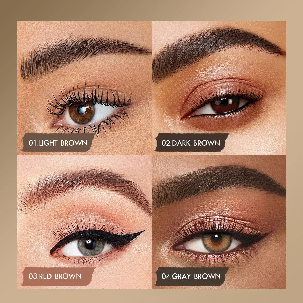Eyebrow Gel Pen Angled Brush Quick-dry Long-lasting Natural Shaping Zpaxo