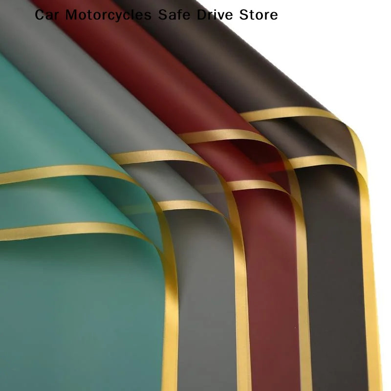 CM20 Sheets Gilt Edge Wrapping Paper Flowers Material Korean Birthday