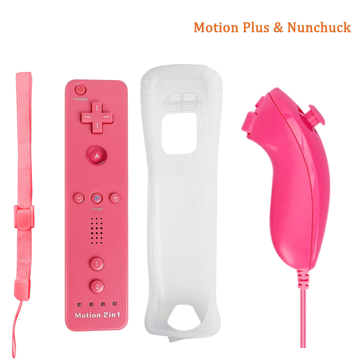 1 Gamepad Nintendo Wii Controller Optional Motion Joystick Wireless Zpaxo Pink nunchuck