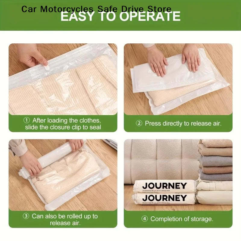 M2Pcs Vacuum Storage Bags Hand-rolled Travel Towels Socks Clothes