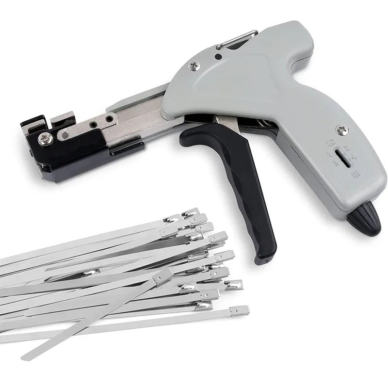 Stainless Steel Cable Tie Gun Adjustable Tension Fastening Tool