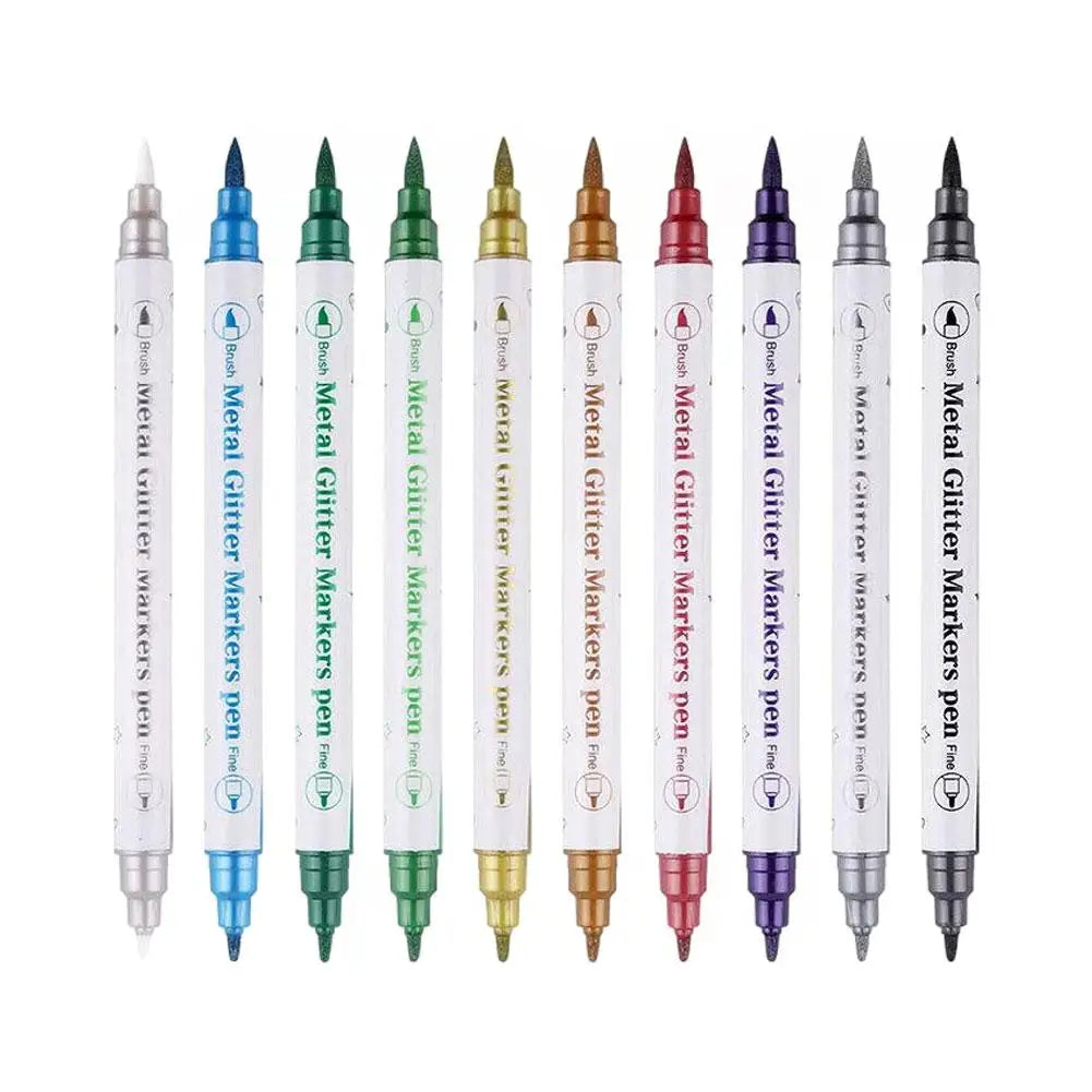 Temporary Tattoo Body Art Pen – DIY Double-Headed Makeup Marker Body Art Pen Zpaxo 10 colors