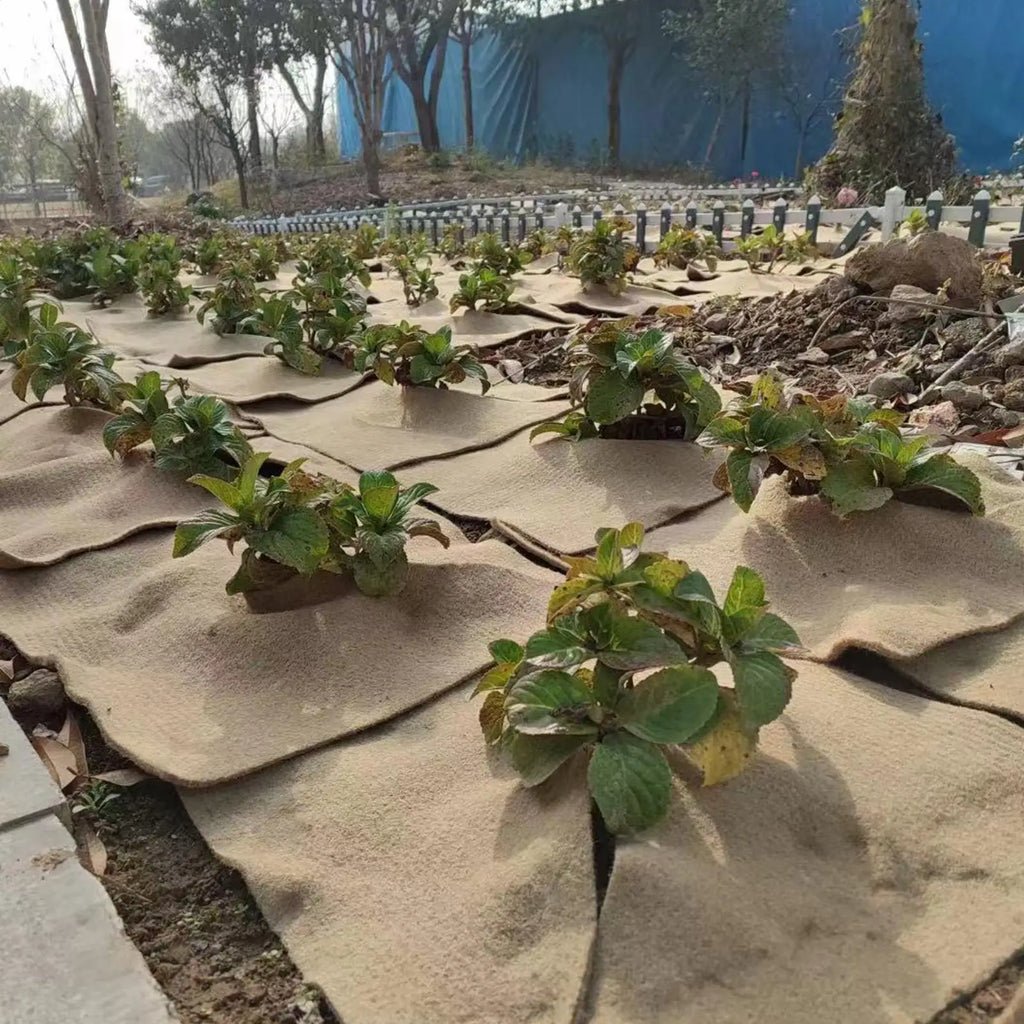 Jute Grow Mat 8 Pieces Jute Growing Seedling Pads 10x20 Inch Organic Germination Mat for Beginner Indoor Home Garden Balcony Zpaxo