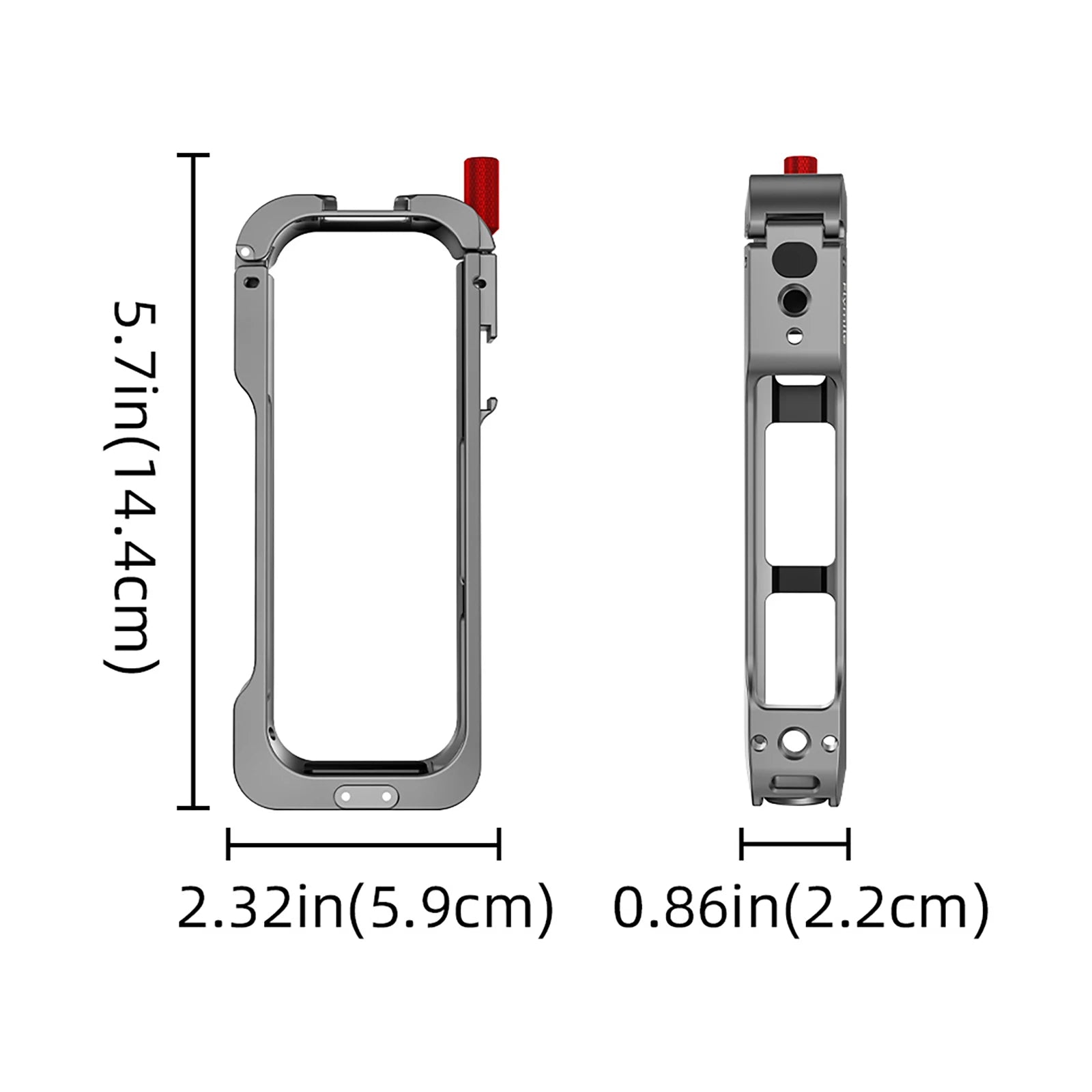 Aluminum Frame Cage Insta360 X5 Camera Metal Case Cold Shoe Housing
