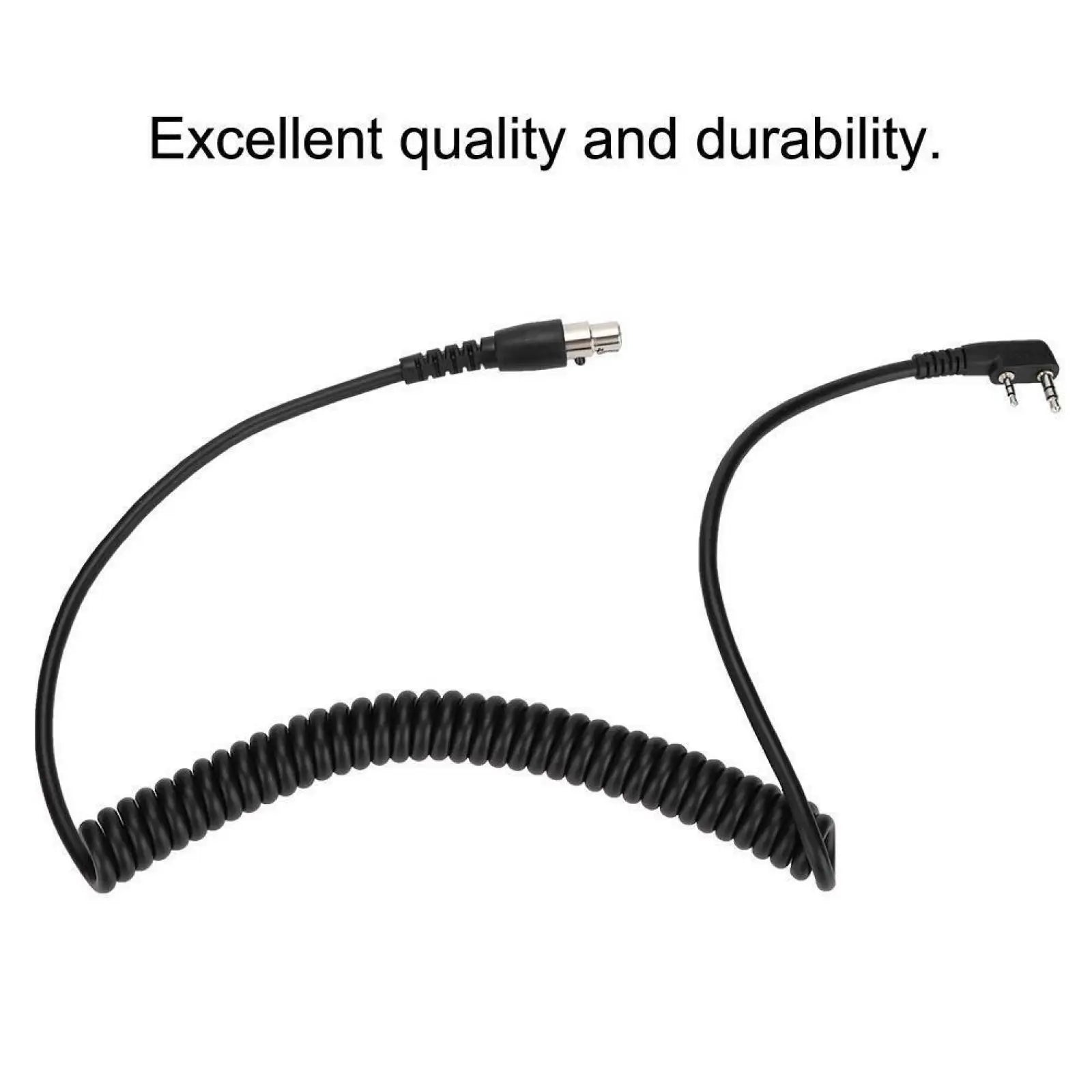 CC-MOT Coil Cord K Cable HYT Kenwood Relm Baofeng 2-Pin 5-Pin Two-way