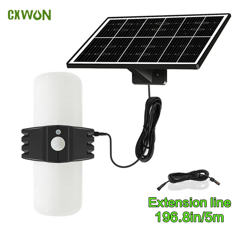 Outdoor Solar Lights Motion Sensor Fixtures Wall Mount LED 5M Cord Zpaxo