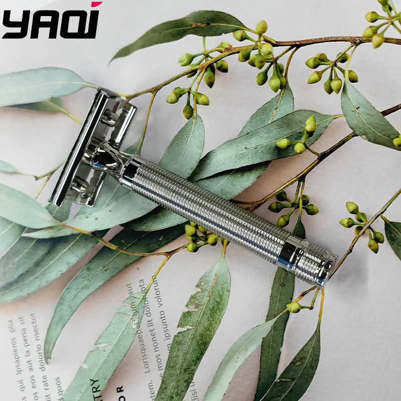 Yaqi Stainless Steel Safety Razor – 0.75mm Blade Gap Smooth Shave Safety Razor Zpaxo