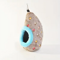 Hanging Plush Bird Nest for Parrots, Cockatiels & Lovebirds Bird Nest Zpaxo Blue