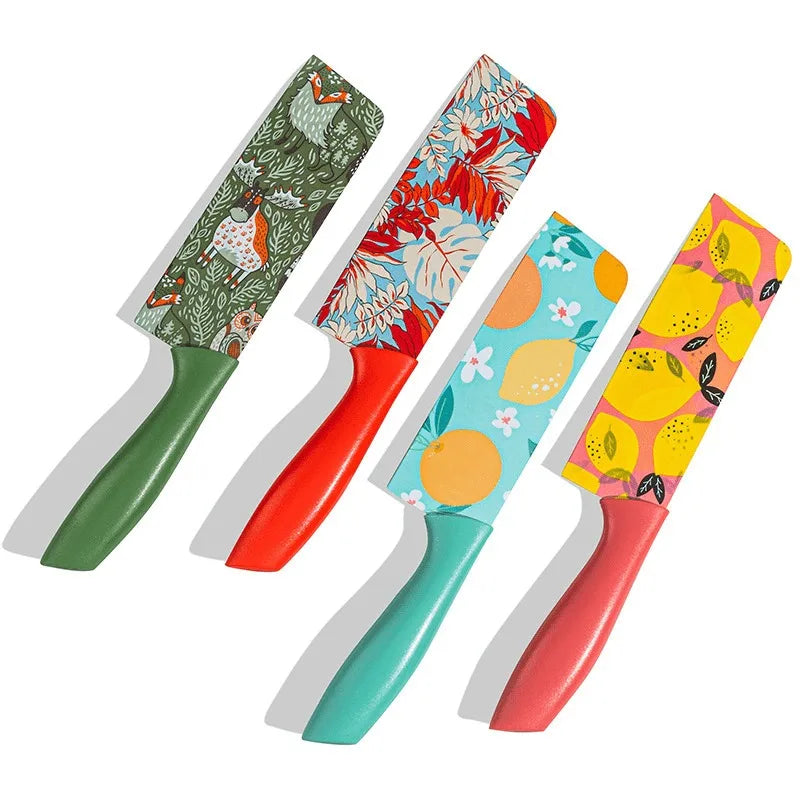 Stainless Steel Santoku Knife Pattern Design Blade Utility Paring