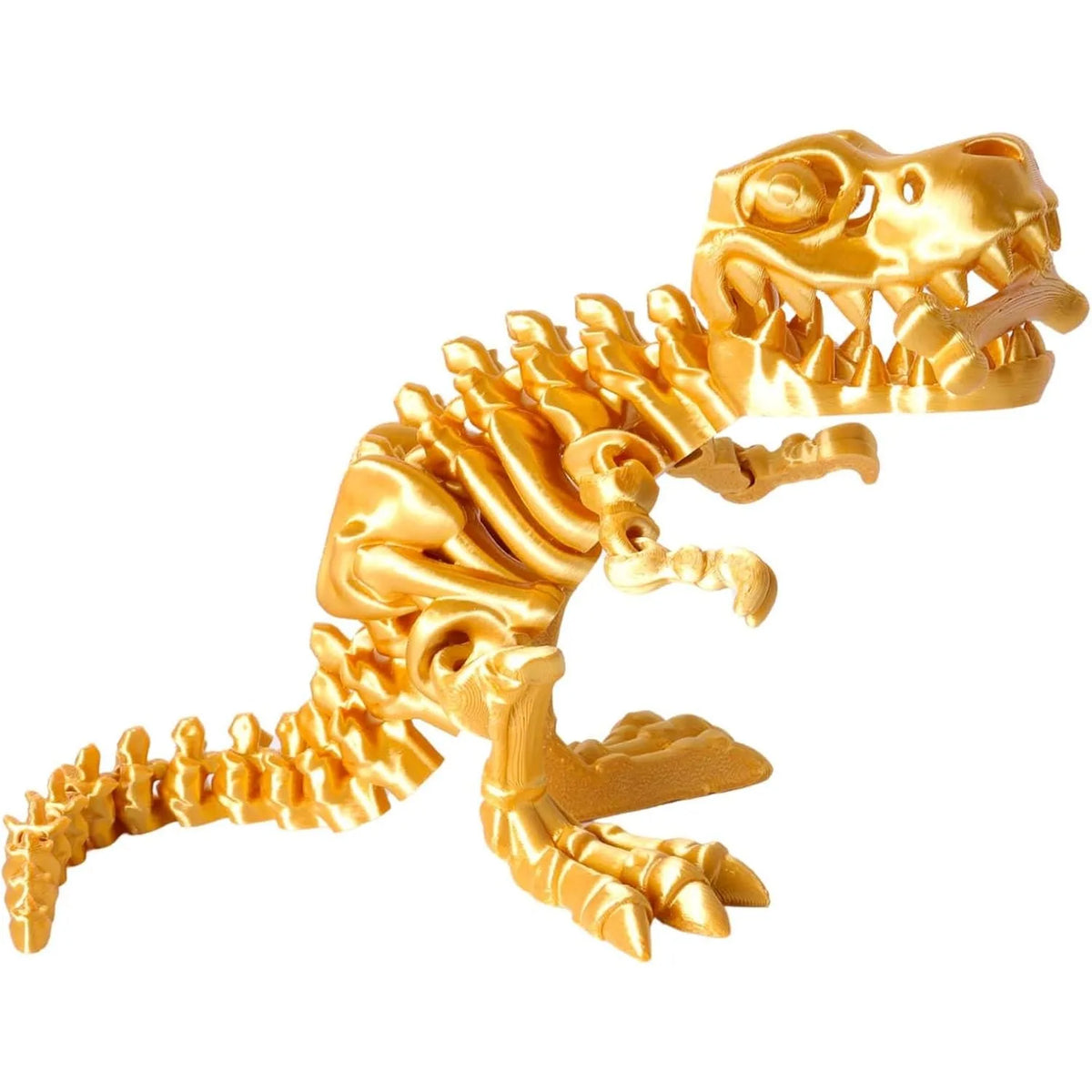 Funisfun 3D Printed Dragon Articulated Bones Adult Dinosaur Fidget Zpaxo Gold