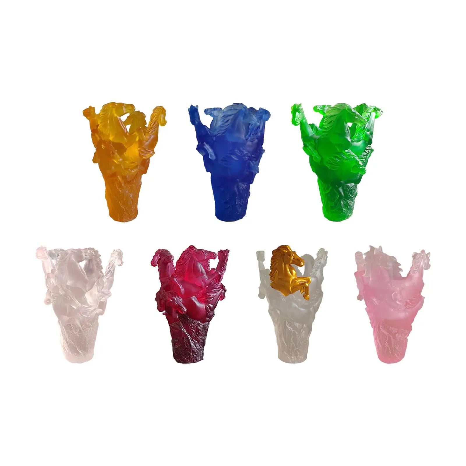 Multi-Horse Shaped Resin Flower Vase | Table Centerpiece Decor Decorative Resin Vase Zpaxo