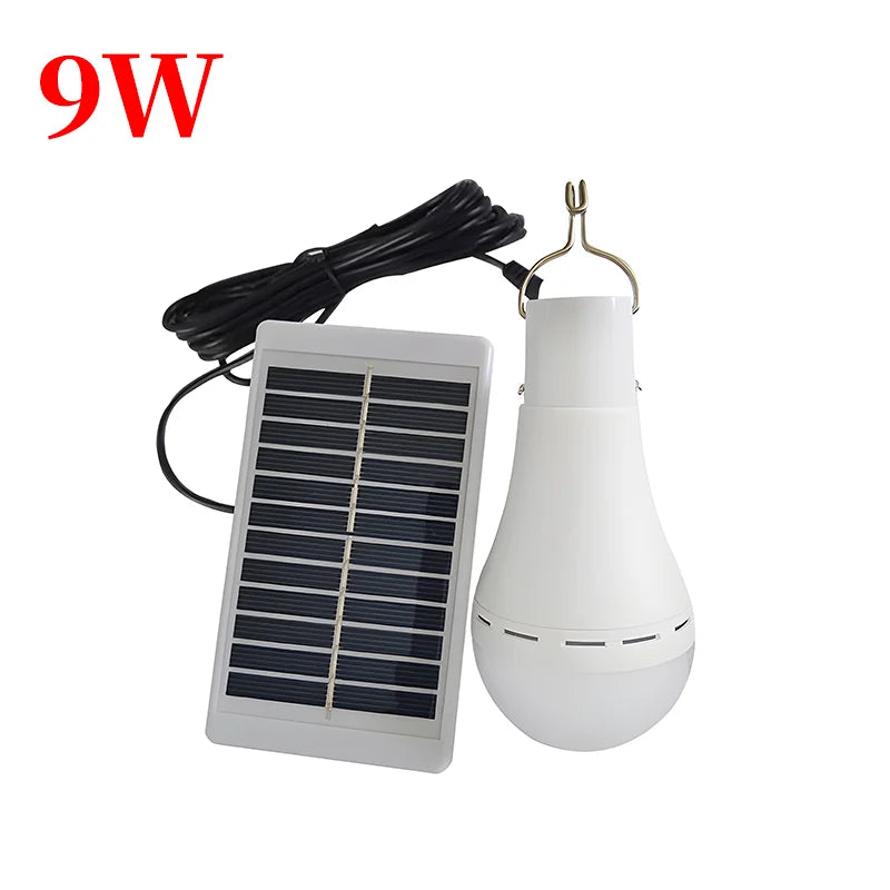 Solar Light Panel USB Charged Hanging Emergency Sunlight Powered Lamp Zpaxo 9w set