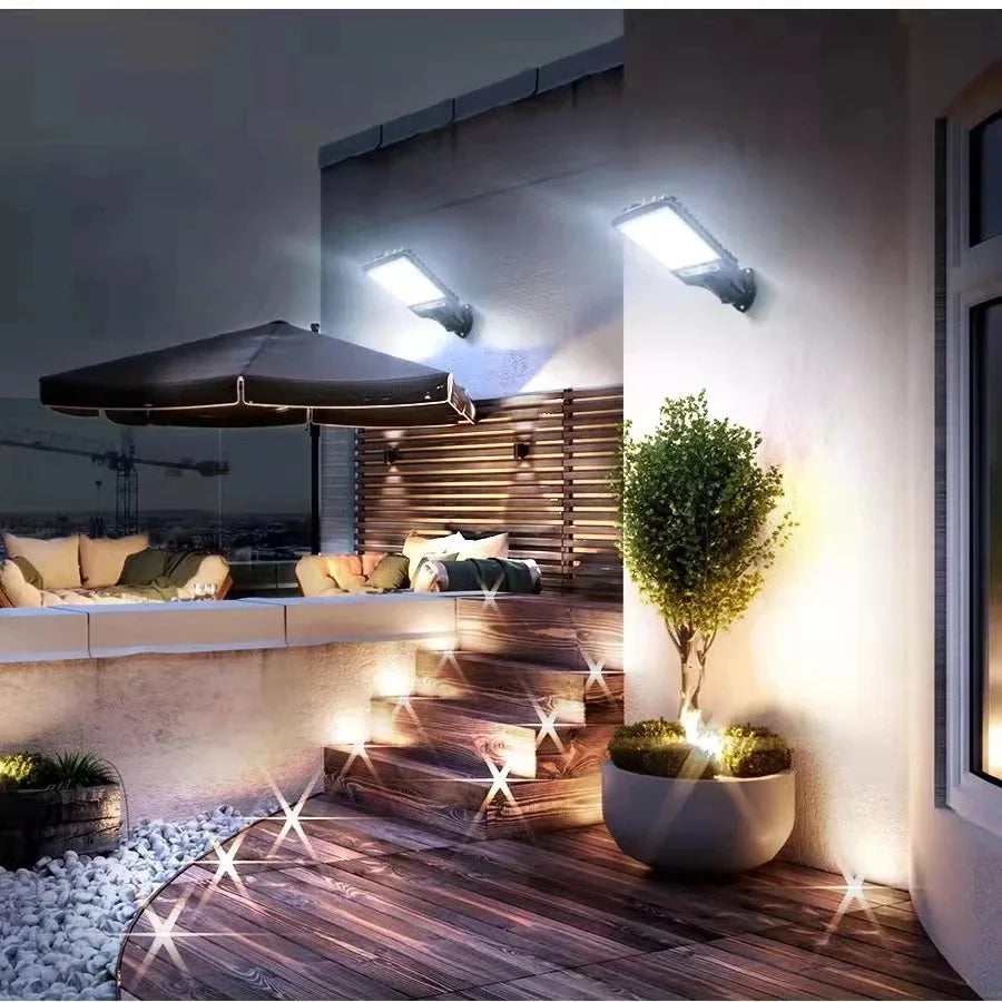 Solar Street Lights Motion Sensor Outdoor Patio LED COB Lamp Zpaxo