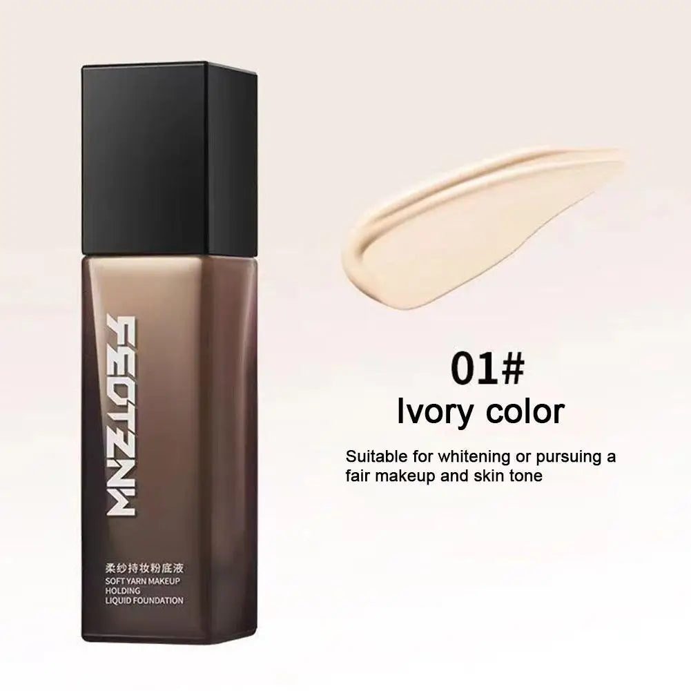 Liquid Foundation Naturally Covers Soft Matte Foundation Base Makeup Moisturizing Concealer CC Cream Makeup Foundation Zpaxo Ivory white