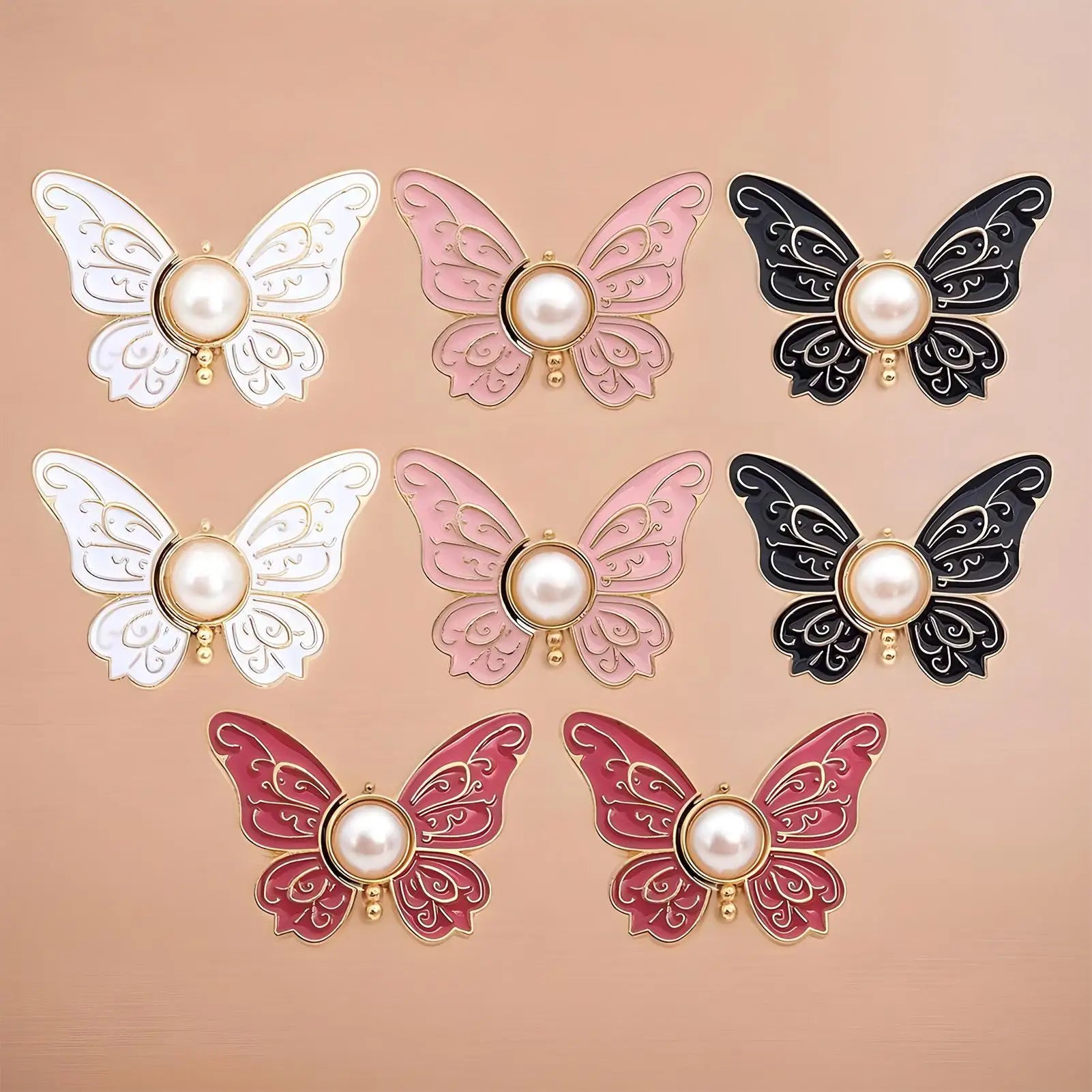 Pants Waist Tightener for Women Butterfly-Shaped Jean Button Waist Tightener 8 Pieces No Sewing Reusable Alloy Clips Zpaxo
