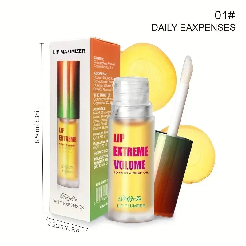 Lip Plumper Fuller Healthy Enhancer Ginger And Mint Plant Lip Gloss Oil Moisturizing Beauty Lips Sexy Lips Zpaxo