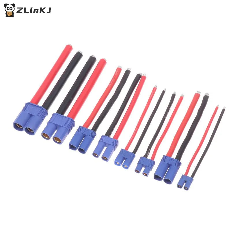 ▶1PCS EC2/3/5/8 Male/Female Plug Jack Wire Connector Battery Connector For Car RC Battery Toys Charging Adapter DIY Lipo Battery Zpaxo