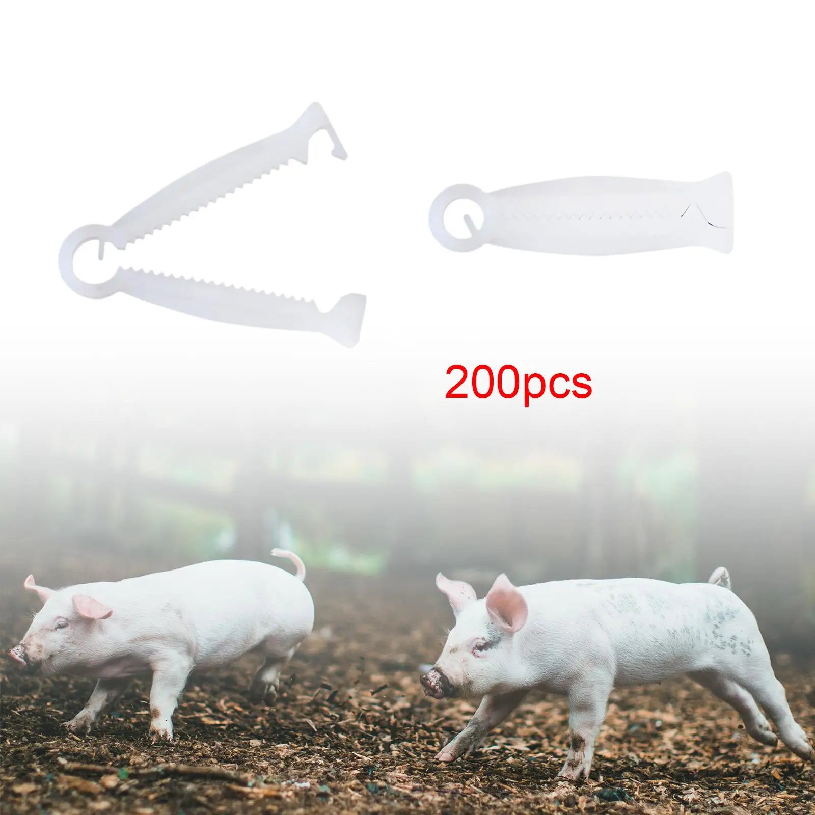 200Pcs Disposable Whelping Kits Multipurpose Portable Practical Pig Umbilical Cord Clip for sheep Sheep Cow Farming Pigs Zpaxo