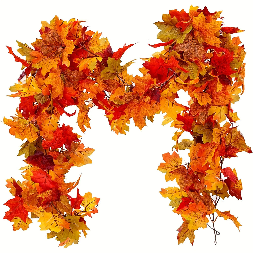 Autumn Maple Leaf Garland Artificial Hanging Vine Thanksgiving