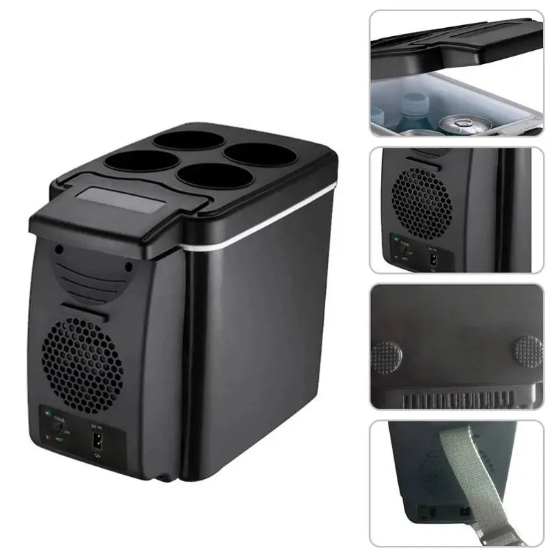 6L 12V Portable Car Mini Fridge – Cooling & Heating Ice Box