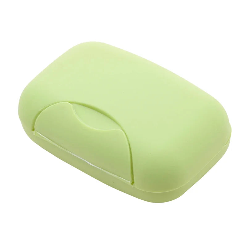 Portable Travel Soap Box with Lid – Plastic Soap Dish Holder Travel Soap Dish Zpaxo L-Green