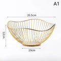Metal Fruit Basket Simple Basin Multi-size Iron Snack Bread Vegetable