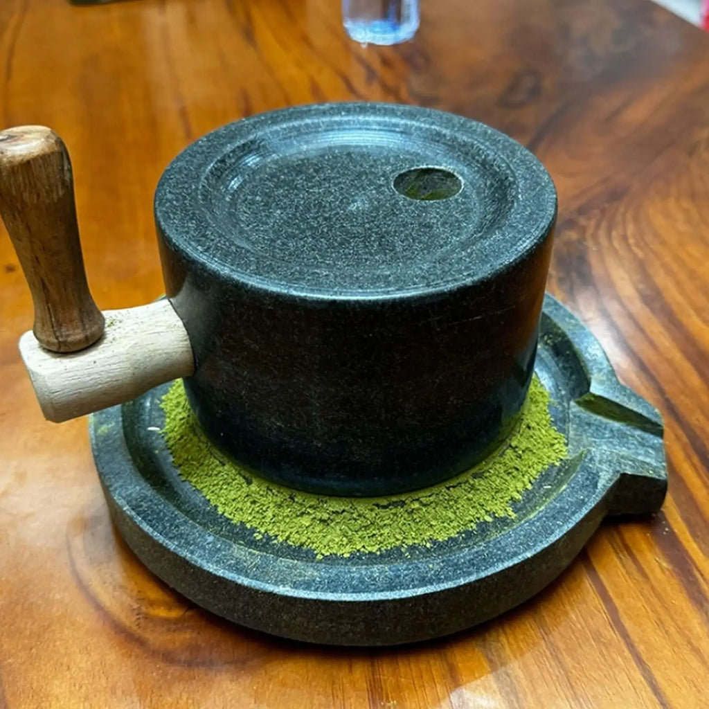 Small Matcha Stone Mill Manual Tea Grains Grinder Green Hand Pepper