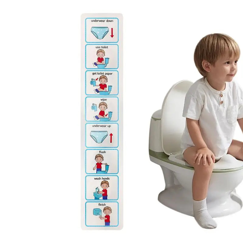 Toilet Training Chart Life Skills Visual Planner Teach Child Use Kids