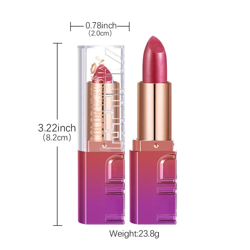 6 Colors Bold & Intense Glitter Shiny Lipstick Waterproof Moisturize Pearlescent Lipgloss Luxurious Sparkling Lip Gloss Makeup Zpaxo
