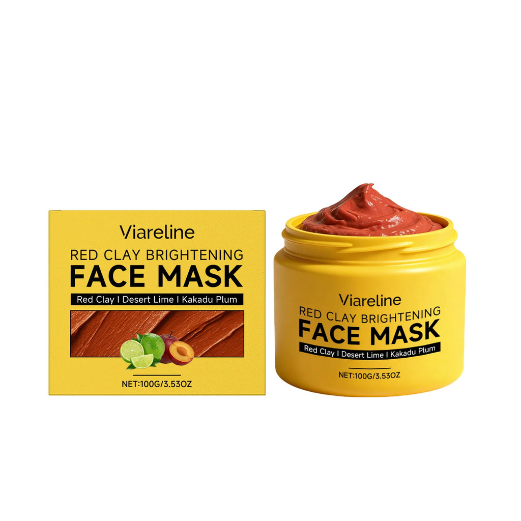 Red Clay Mask Deep Cleansing Shrinking Pores Improve Dark Spots Tighten Whitening Hydrating Oil Control Brightening Facial Mask Zpaxo 1set boxed